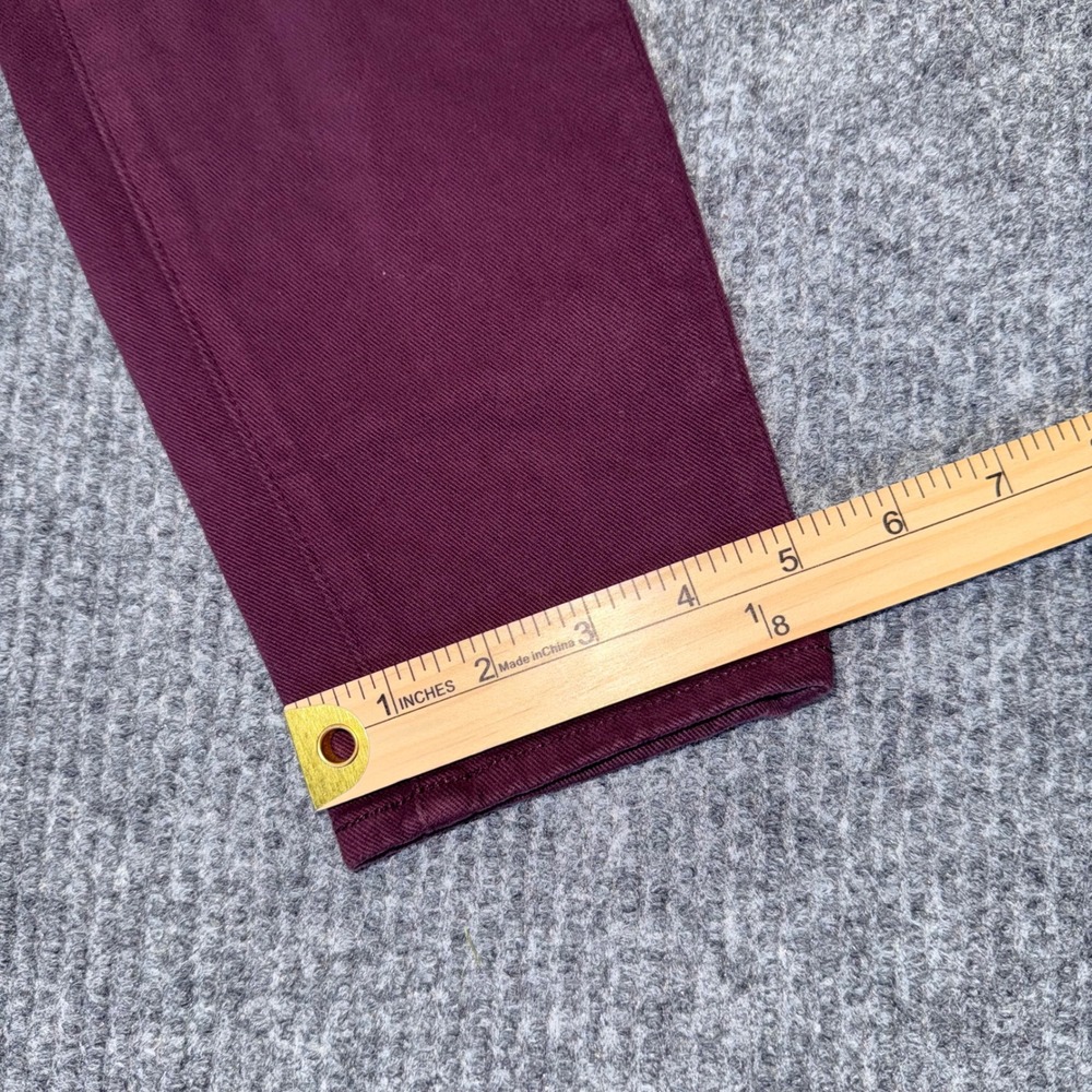 Paige Verdugo Ankle Skinny Jeans Vamp Red Burgundy Mid Rise Stretch Denim 28 NEW - Picture 7 of 9